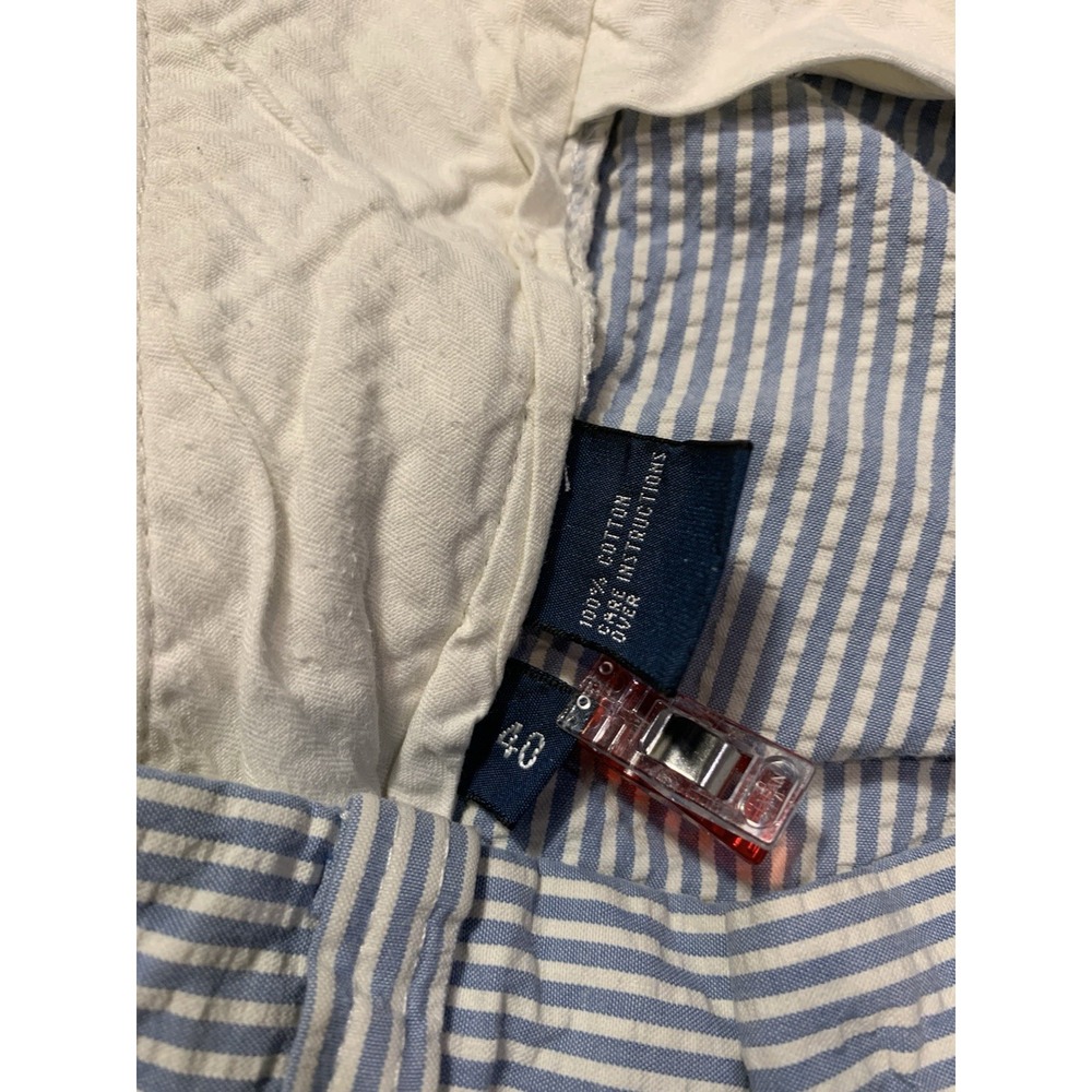 Polo Ralph Lauren Men Shorts Cotton Men's Size 40 Striped Blue White - Picture 4 of 5